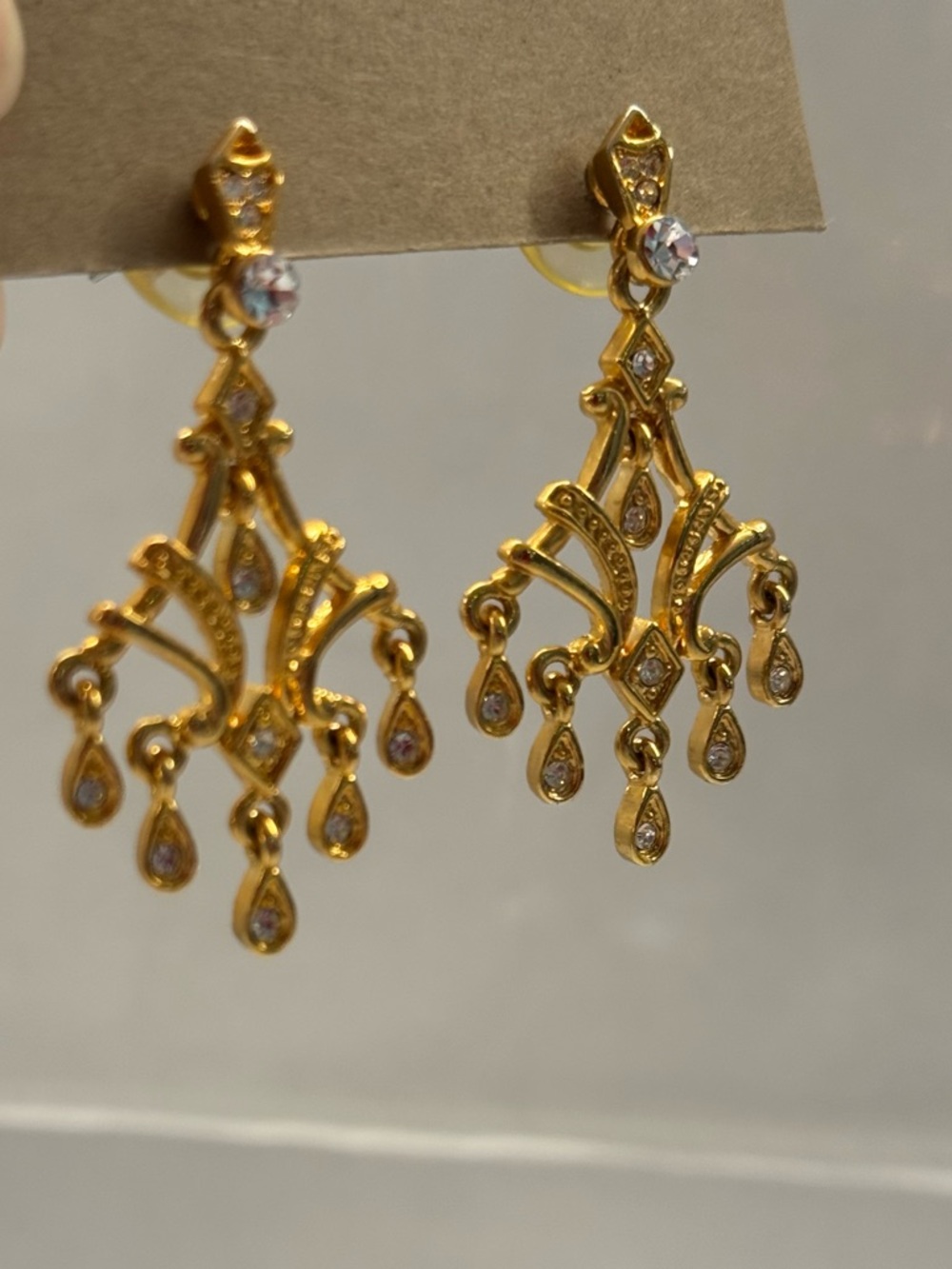 Gold Dangle Chandelier Earrings - Elegant Women’s Jewelry
